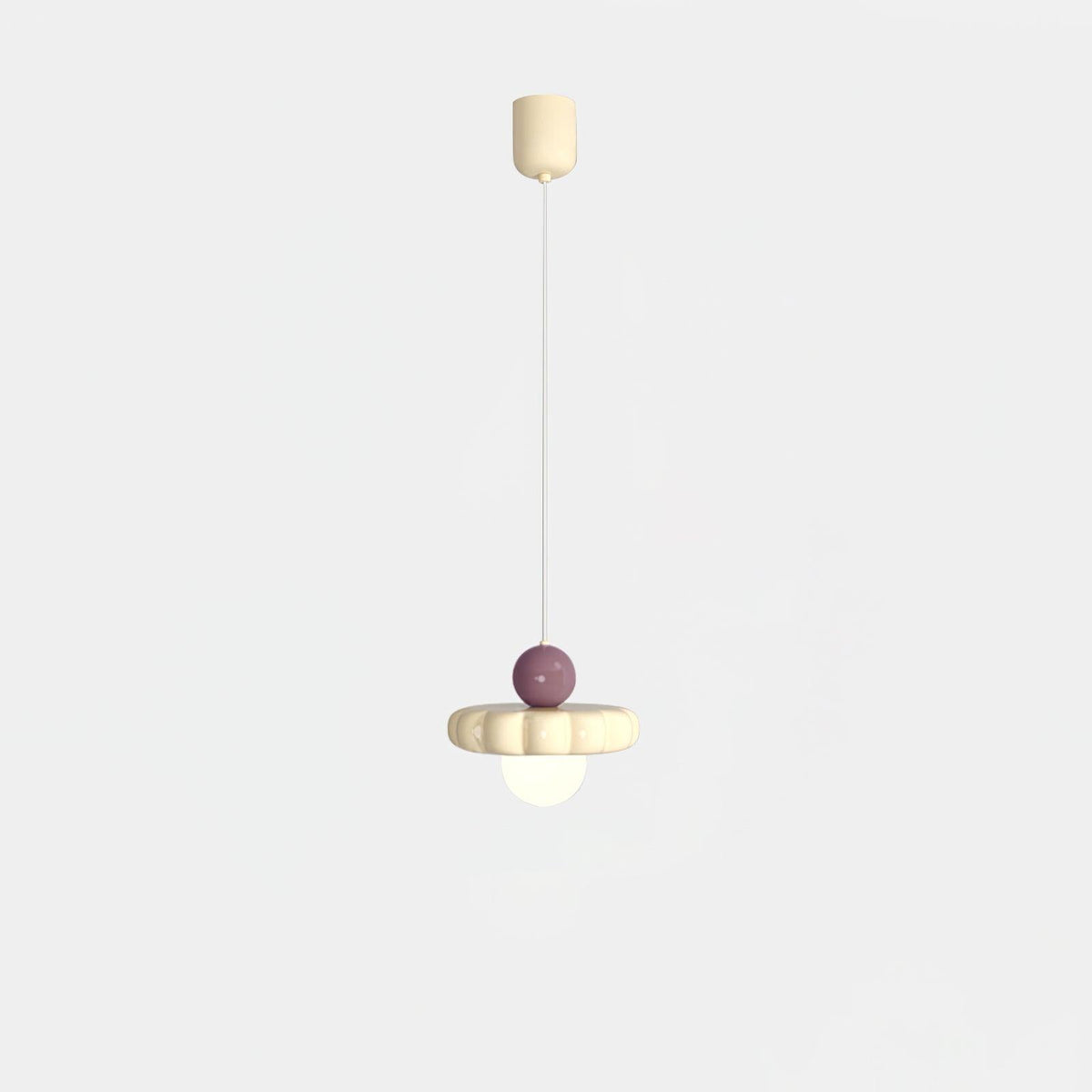 Kai Moderne hanglamp met melkkoffie en koffiekleurige afwerking