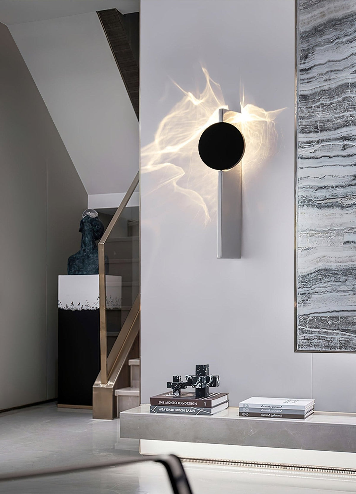 Pethr Wave Minimalistische wandlamp van staal