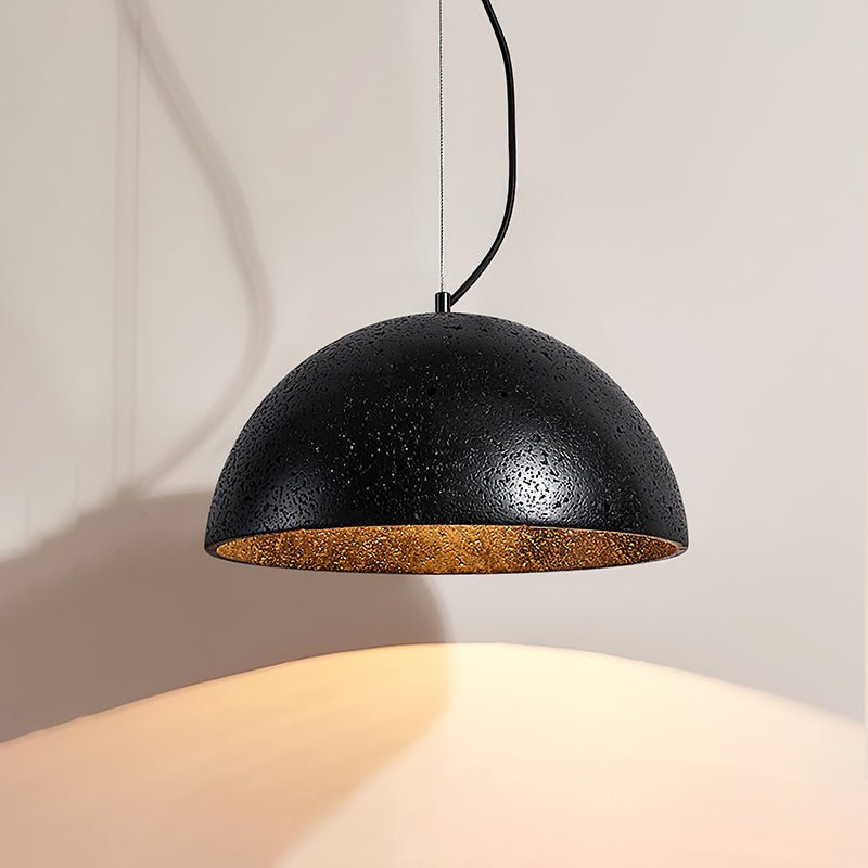 Avdoraris halfronde hanglamp van travertin