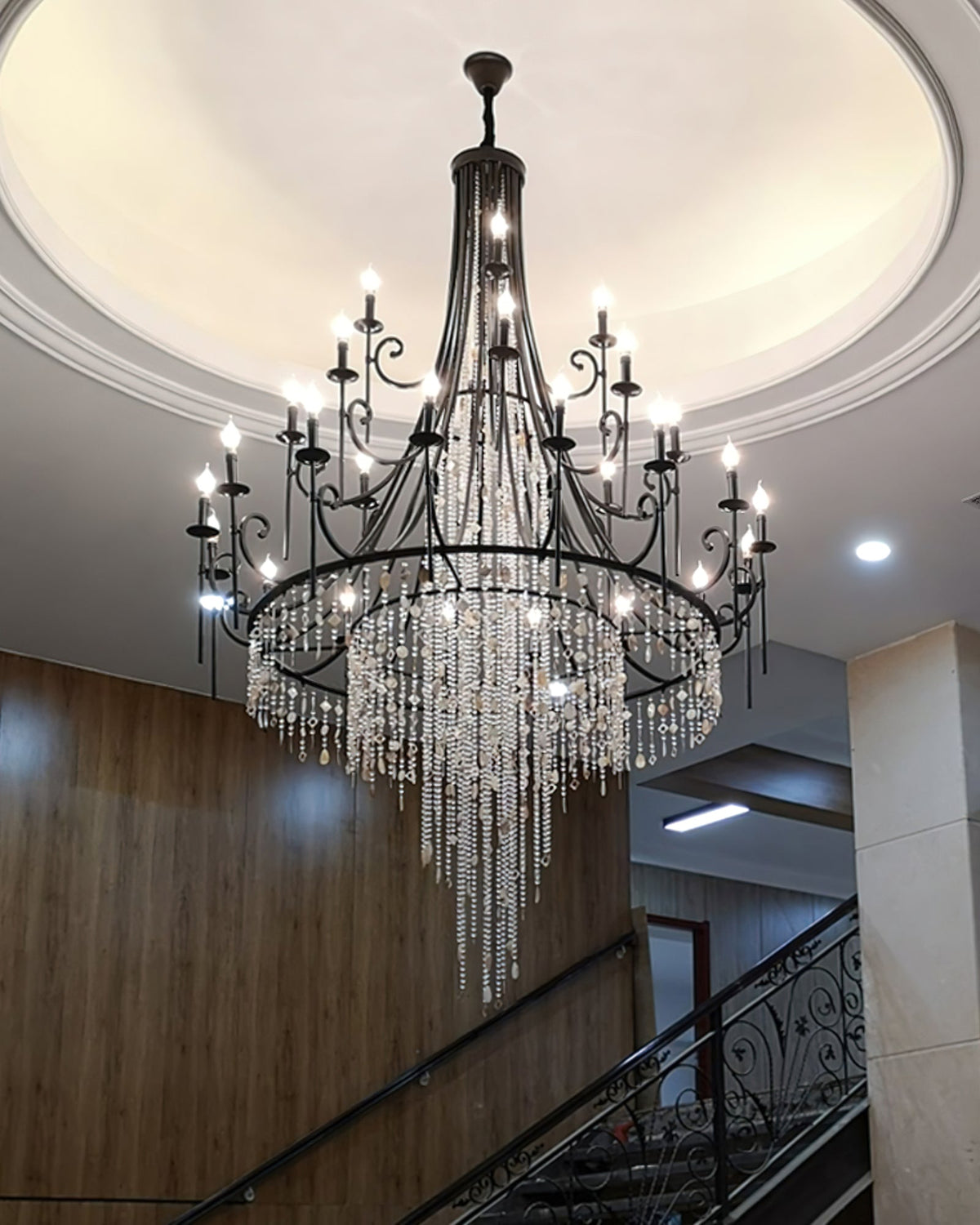 Sorvexa kroonluchter luxe schelp kristal retro