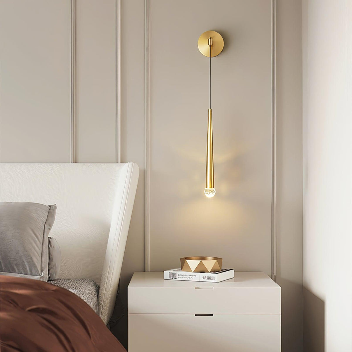 Dava Moderne wandlamp conisch kristal minimalistisch