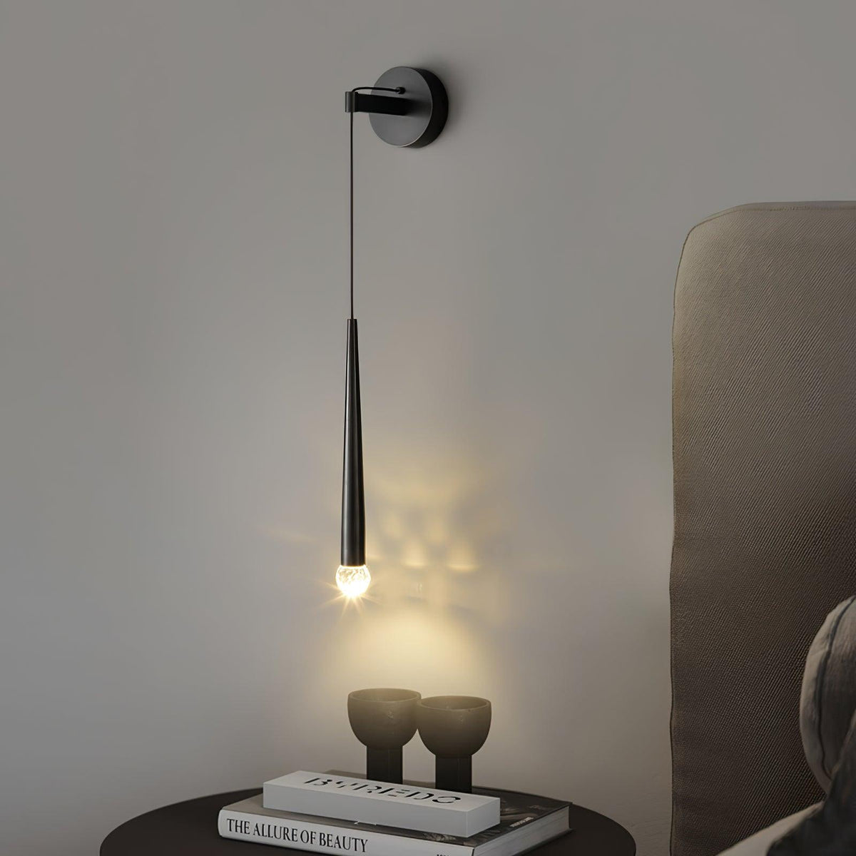 Dava Moderne wandlamp conisch kristal minimalistisch