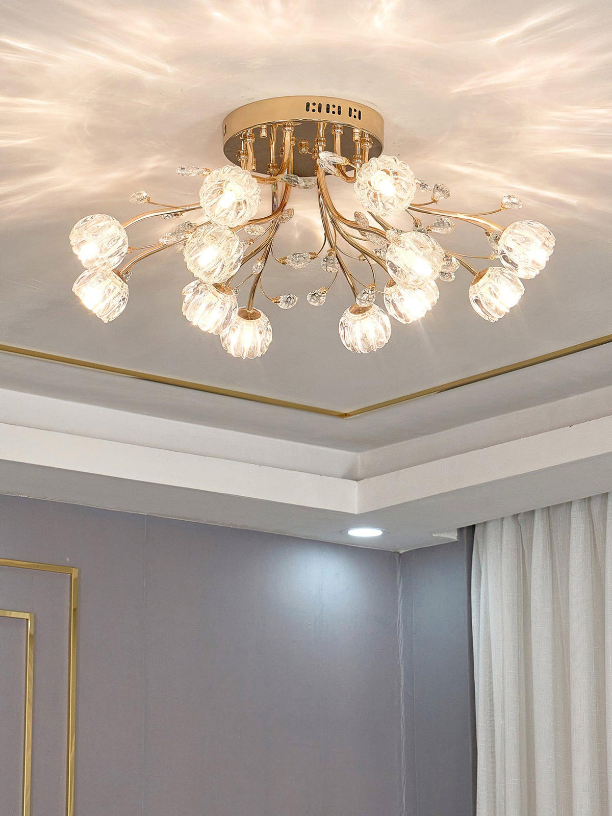Elyinira Postmodern Luxe Bloem Kristal plafondlamp