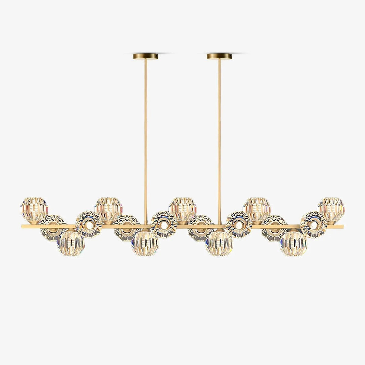 Drivel Postmodern luxe Kroonluchter met Kristallen glas en messing