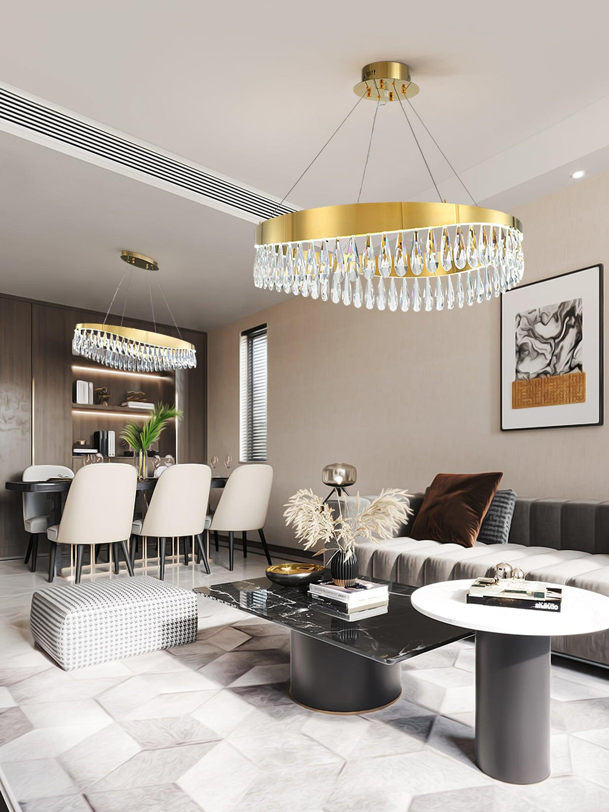 Cana Kroonluchter Kristalring LED Polished