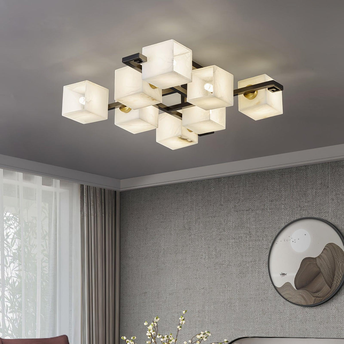 Kaelen albasten plafondlamp