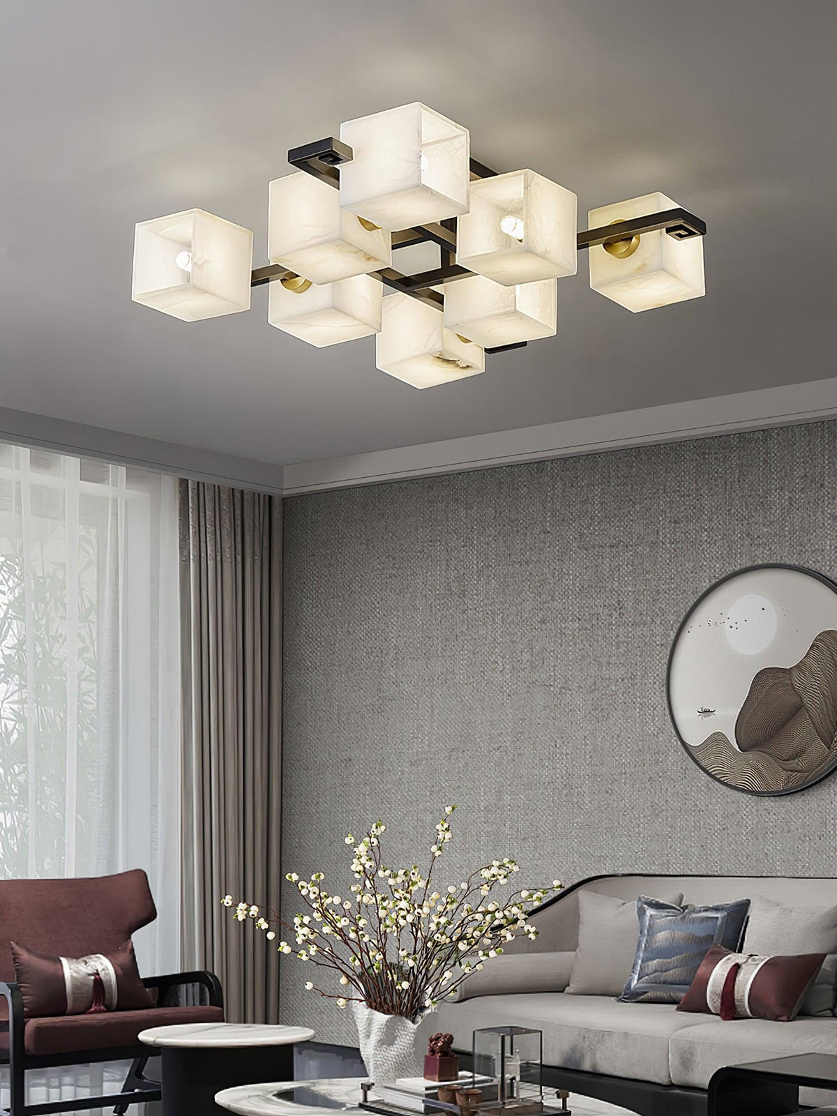 Kaelen albasten plafondlamp