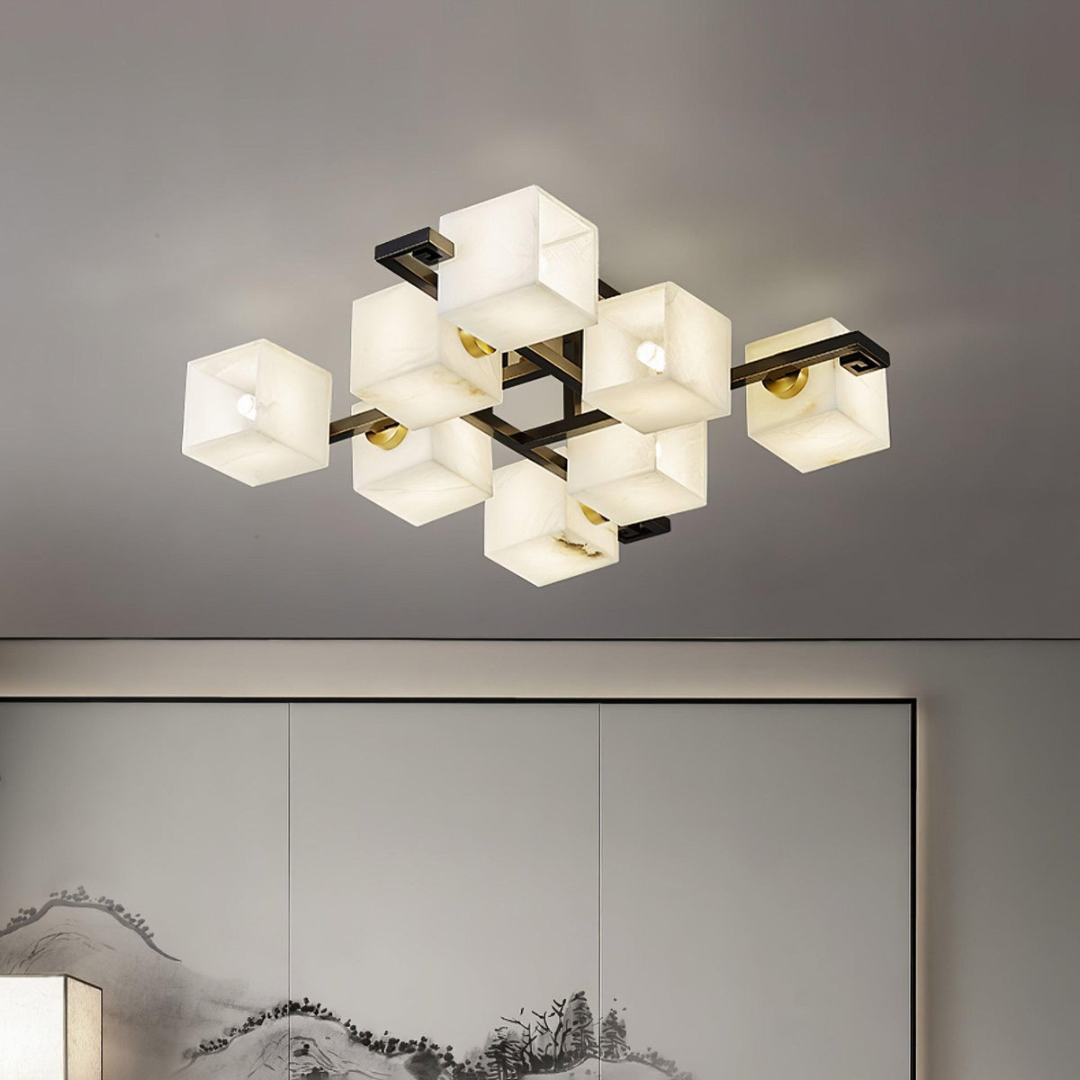 Kaelen albasten plafondlamp