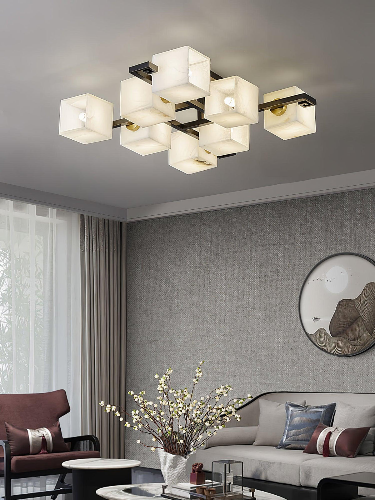 Kaelen albasten plafondlamp