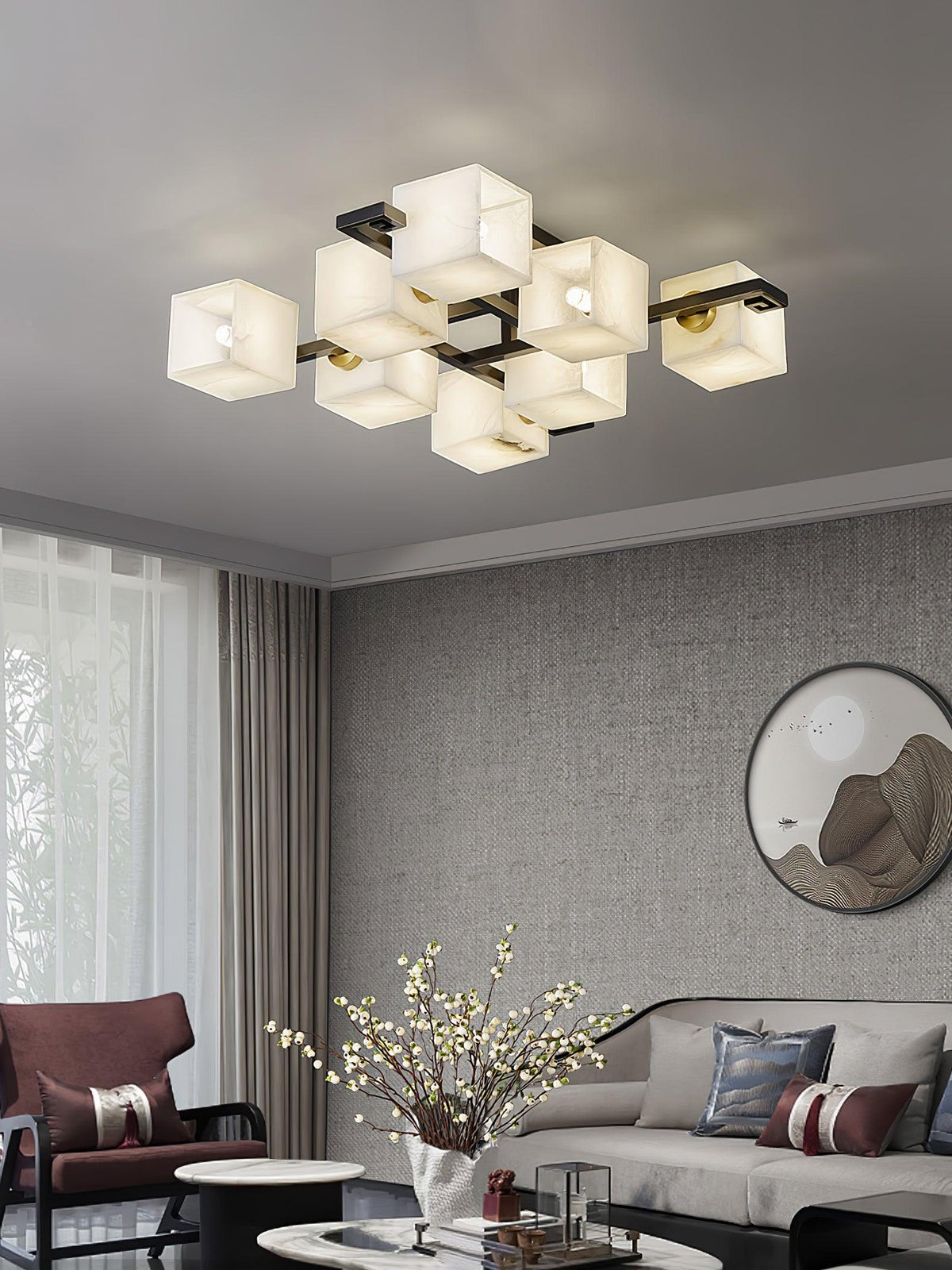 Kaelen albasten plafondlamp