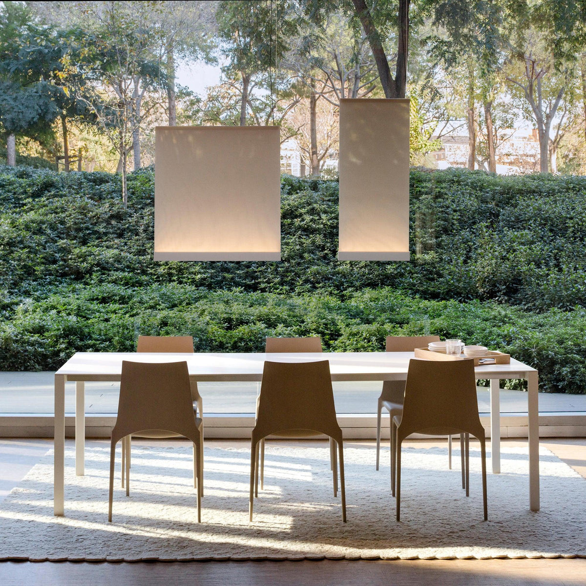 Emlin minimalistisch hanglamp met stoffen kap