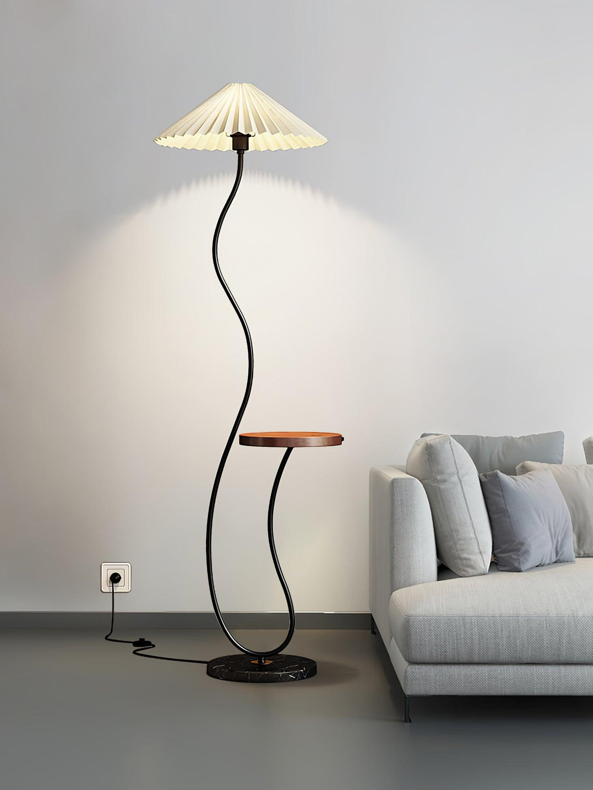 Ghel Minimalistische vloerlamp van hout