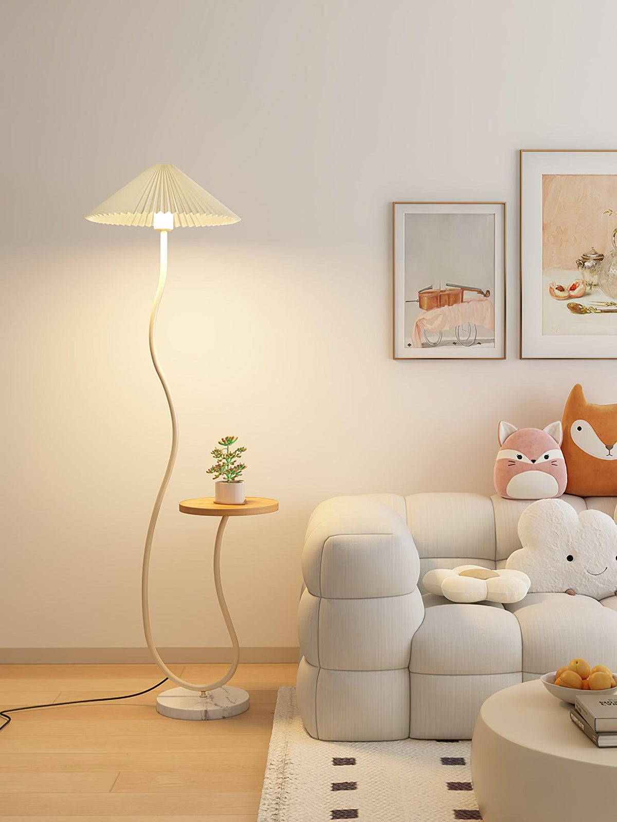Ghel Minimalistische vloerlamp van hout