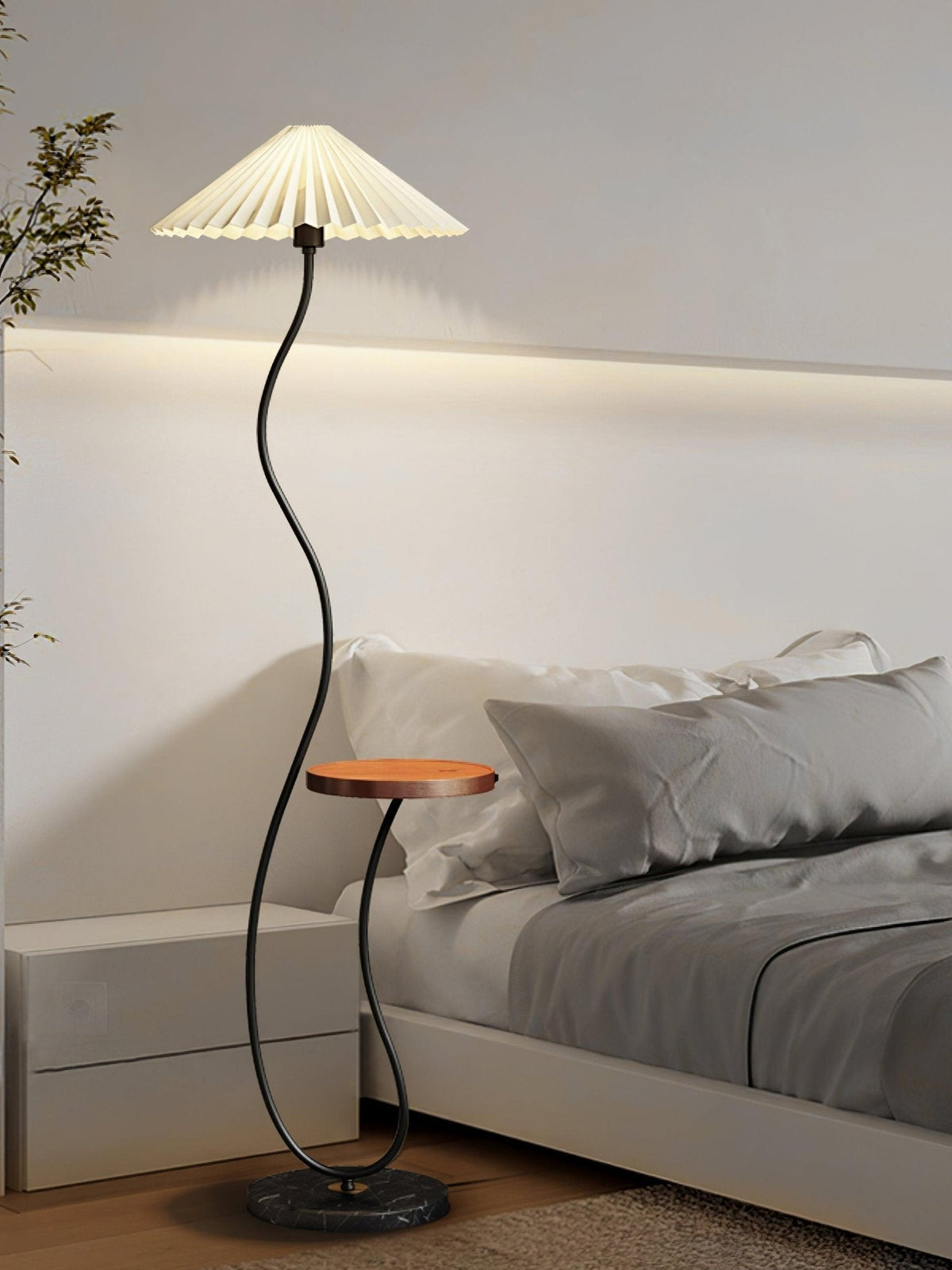 Ghel Minimalistische vloerlamp van hout