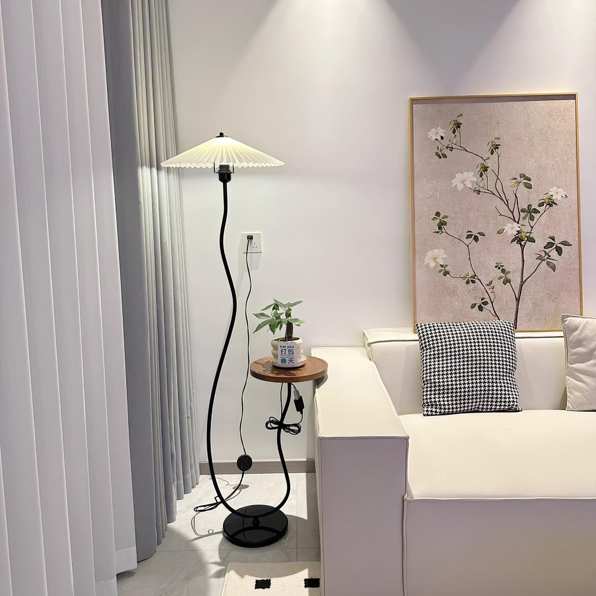 Ghel Minimalistische vloerlamp van hout