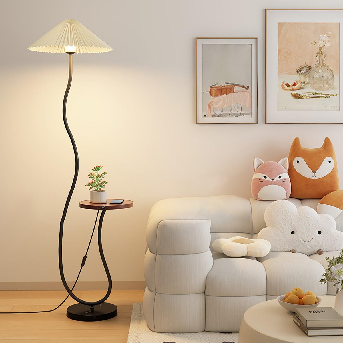Ghel Minimalistische vloerlamp van hout