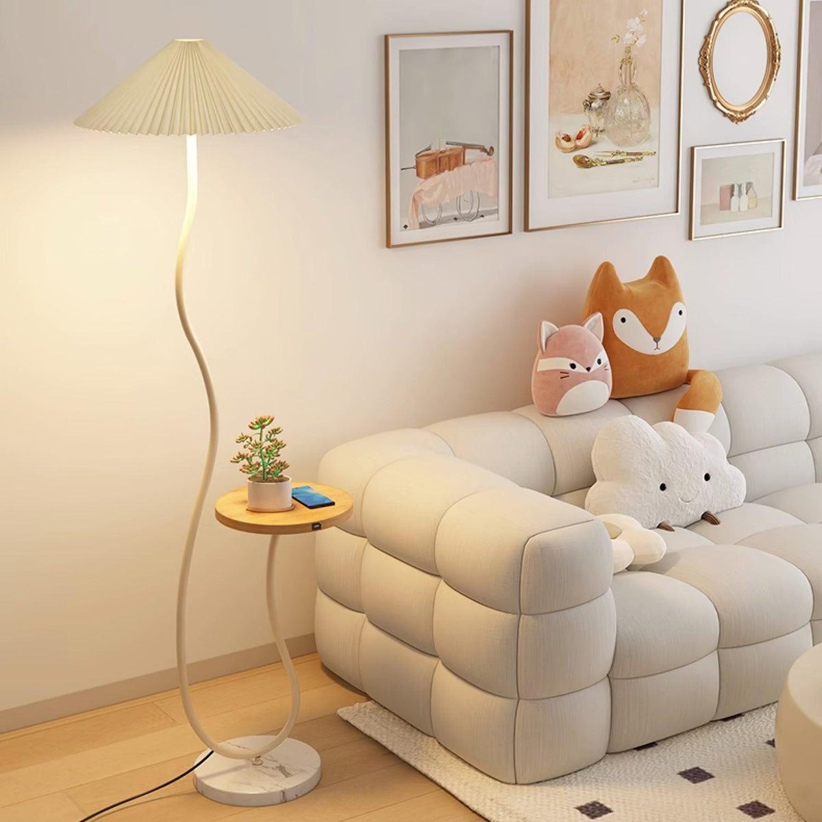 Ghel Minimalistische vloerlamp van hout