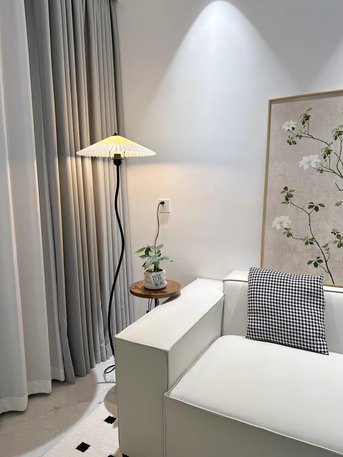 Ghel Minimalistische vloerlamp van hout