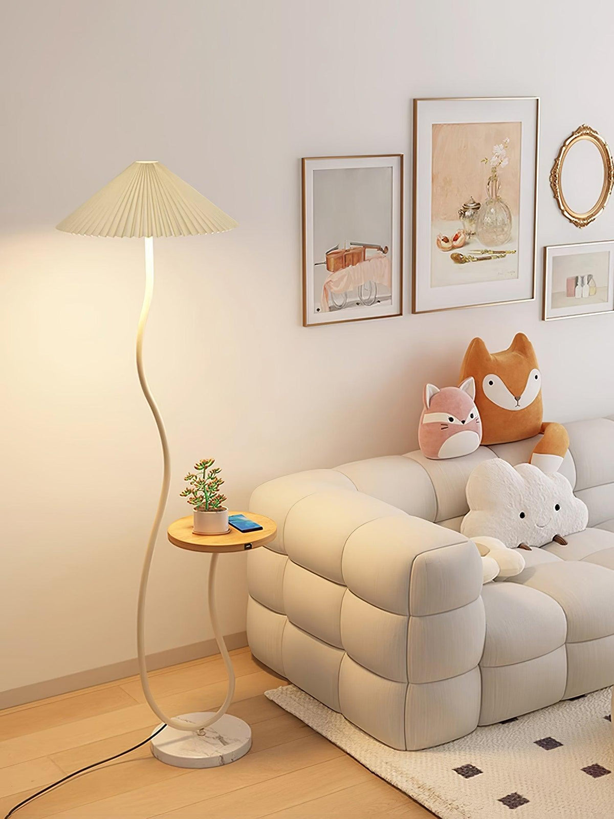 Ghel Minimalistische vloerlamp van hout