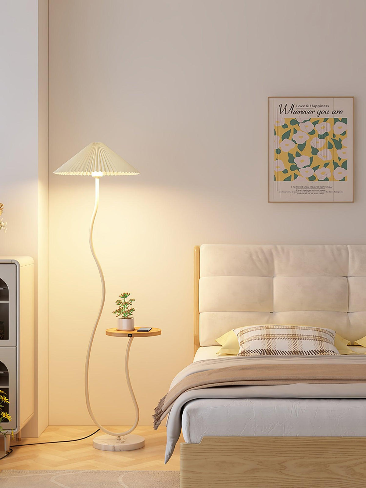 Ghel Minimalistische vloerlamp van hout