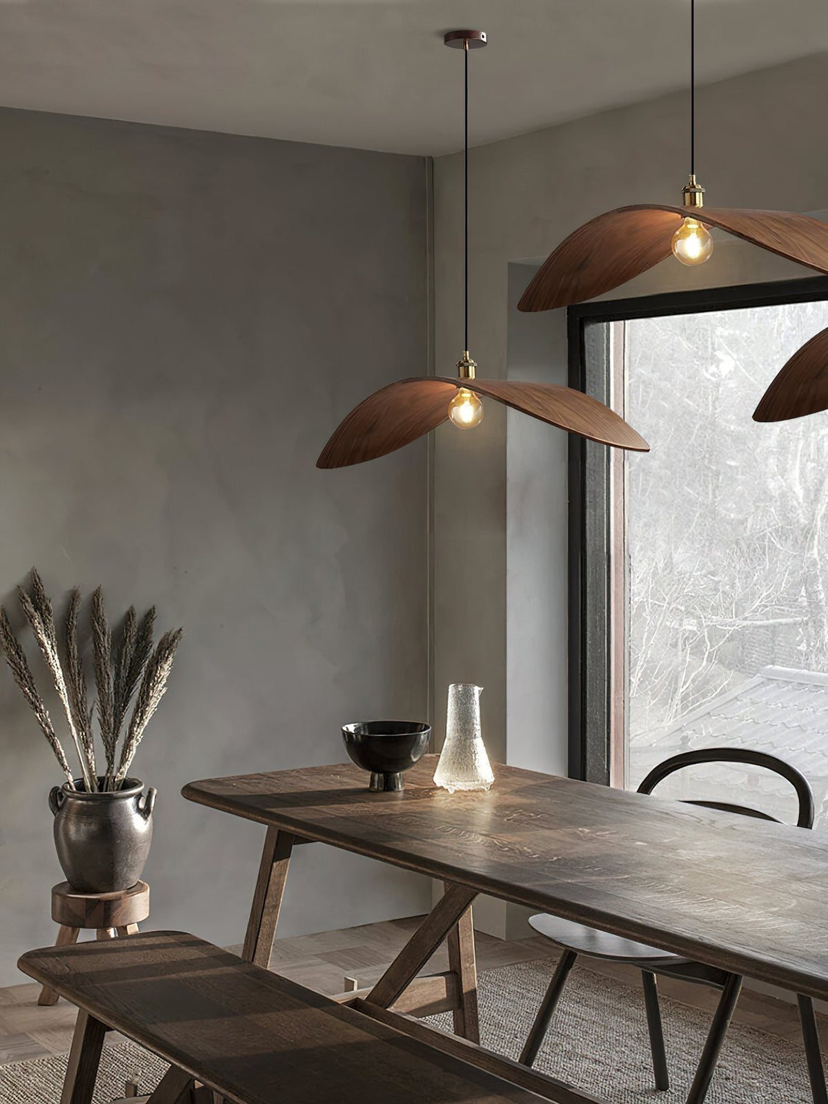 Palten Noordse kunst Houten hanglamp