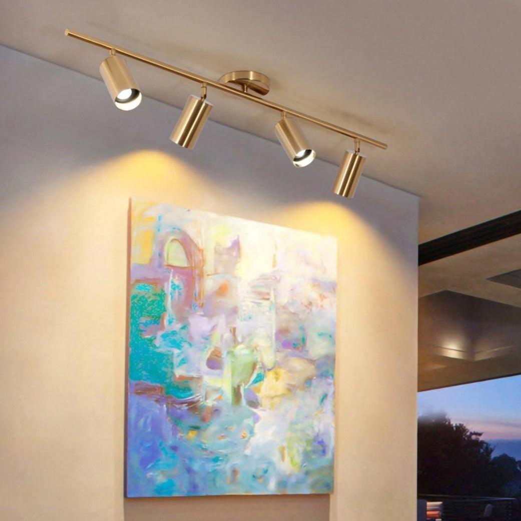 Ezveno moderne minimalistische plafondlamp van messing