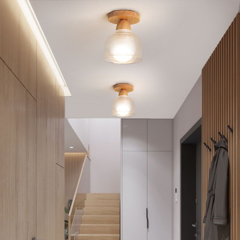 Sanna Moderne Design LED Plafondlamp Hout Slaapkamer Woonkamer