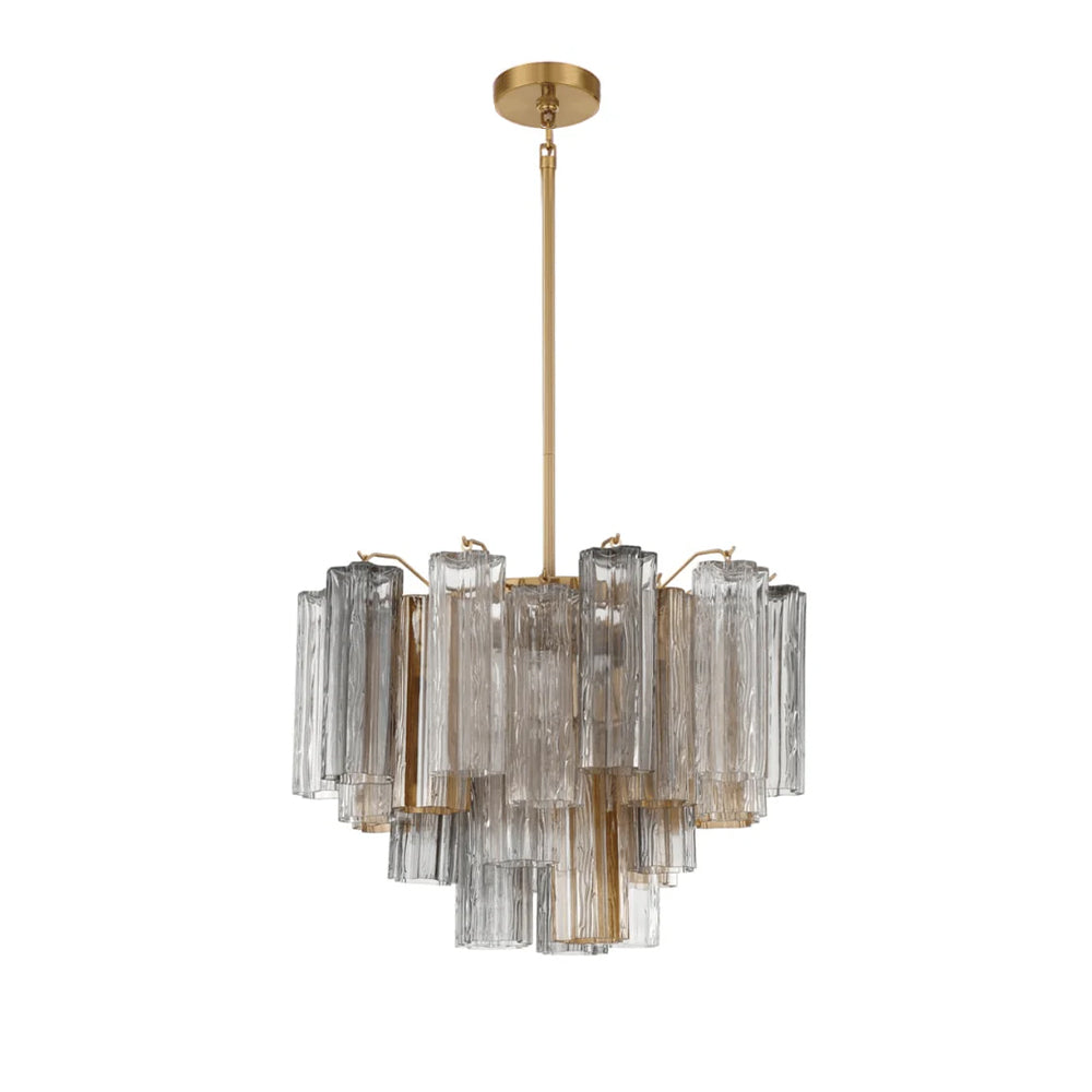 Namo Murano Kroonluchter Glasbuis Lagen Amber
