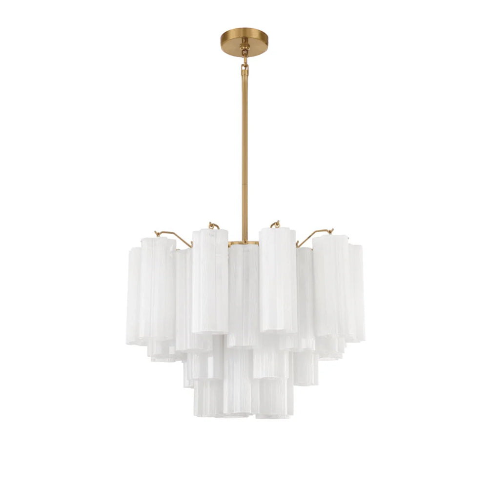 Namo Murano Kroonluchter Glasbuis Lagen Amber