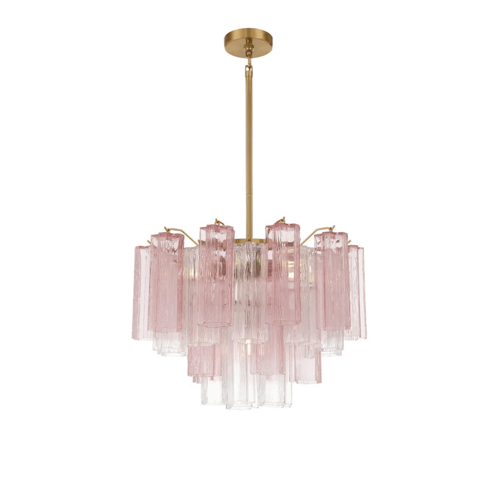 Namo Murano Kroonluchter Glasbuis Lagen Amber