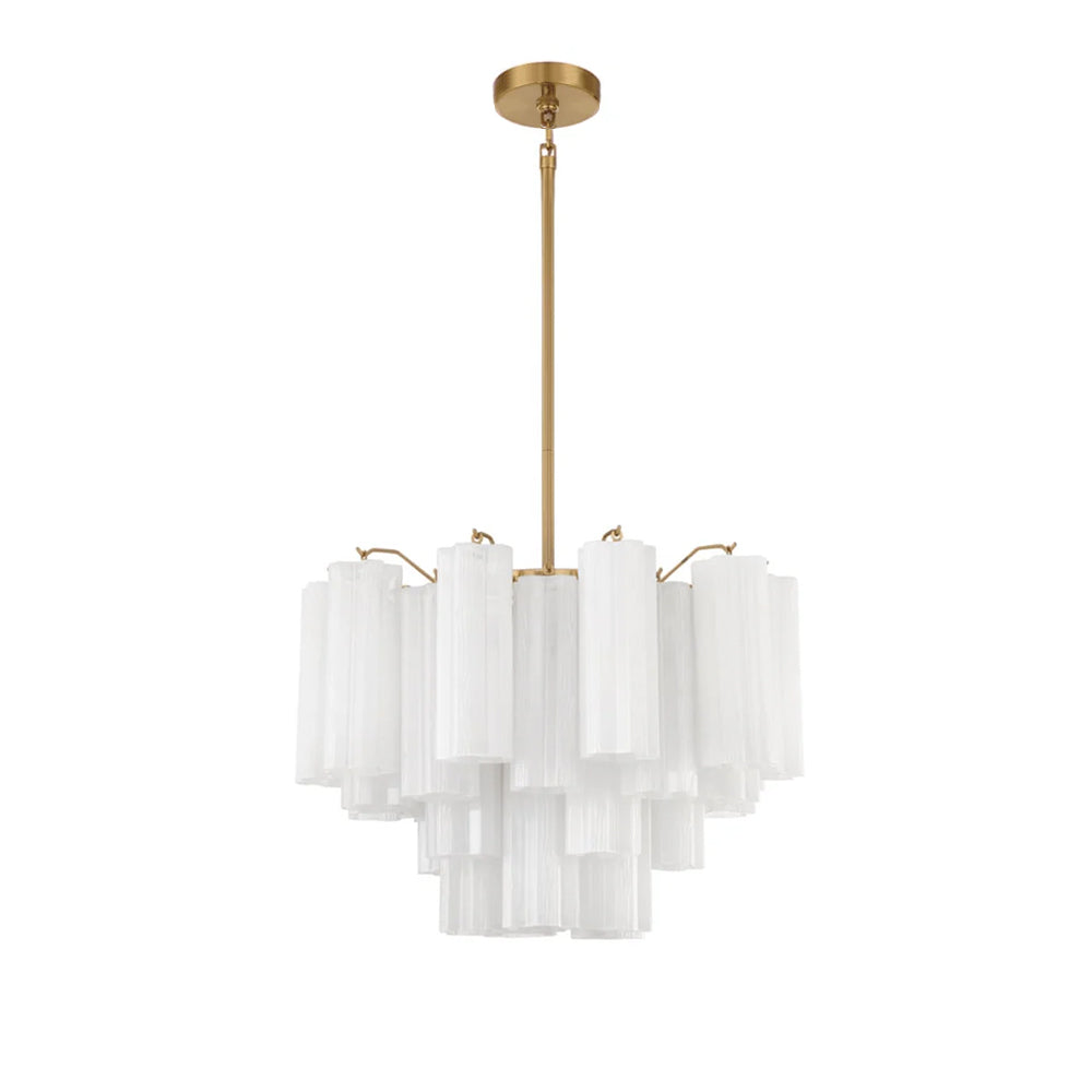Namo Murano Kroonluchter Glasbuis Lagen Amber