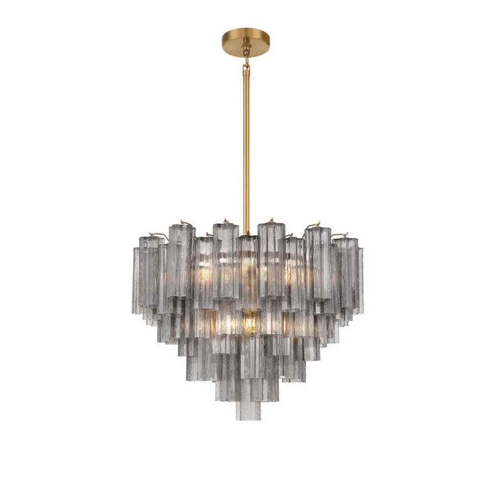 Namo Murano Kroonluchter Glasbuis Lagen Amber