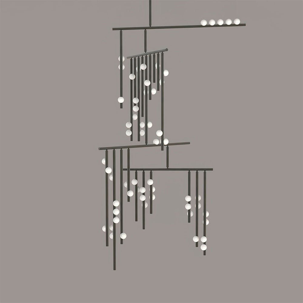 Bara Geometrische messing Lineaire hanglamp Kroonluchter