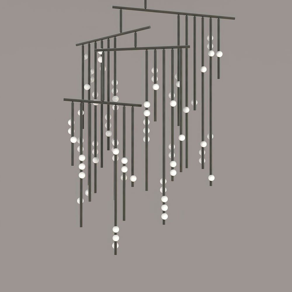 Bara Geometrische messing Lineaire hanglamp Kroonluchter