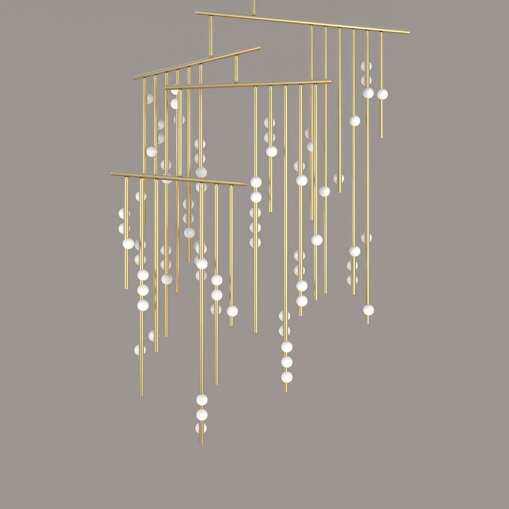 Bara Geometrische messing Lineaire hanglamp Kroonluchter