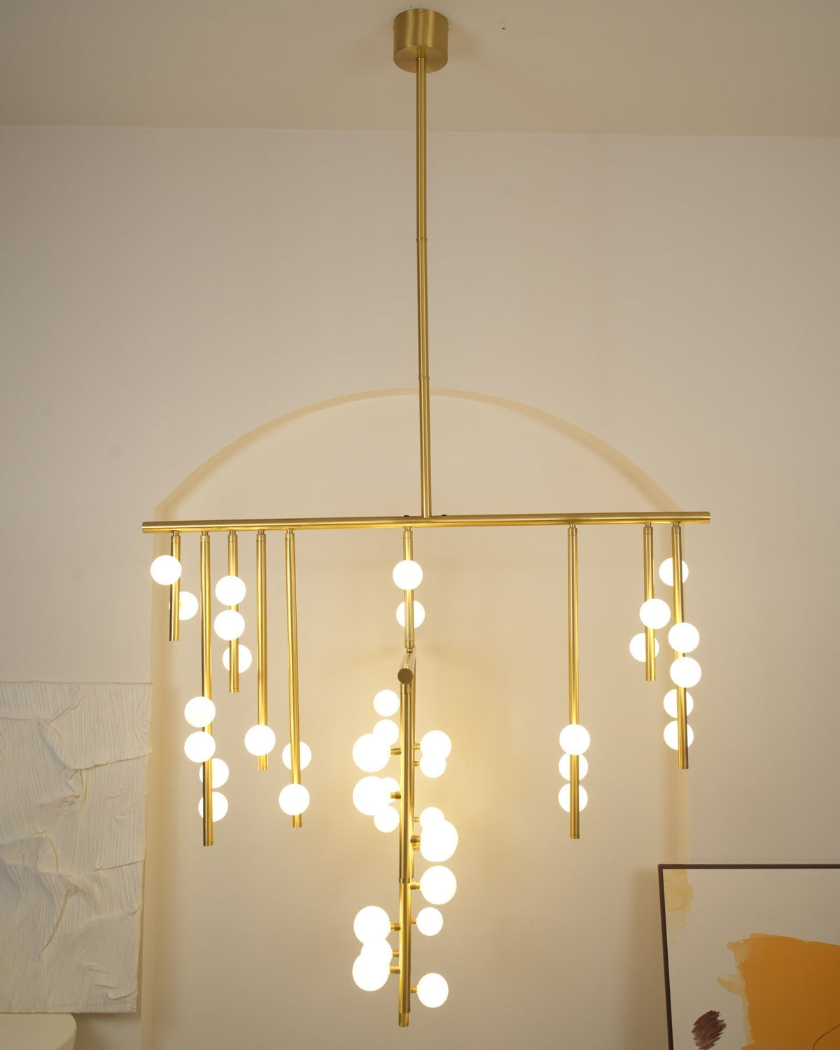 Bara Geometrische messing Lineaire hanglamp Kroonluchter