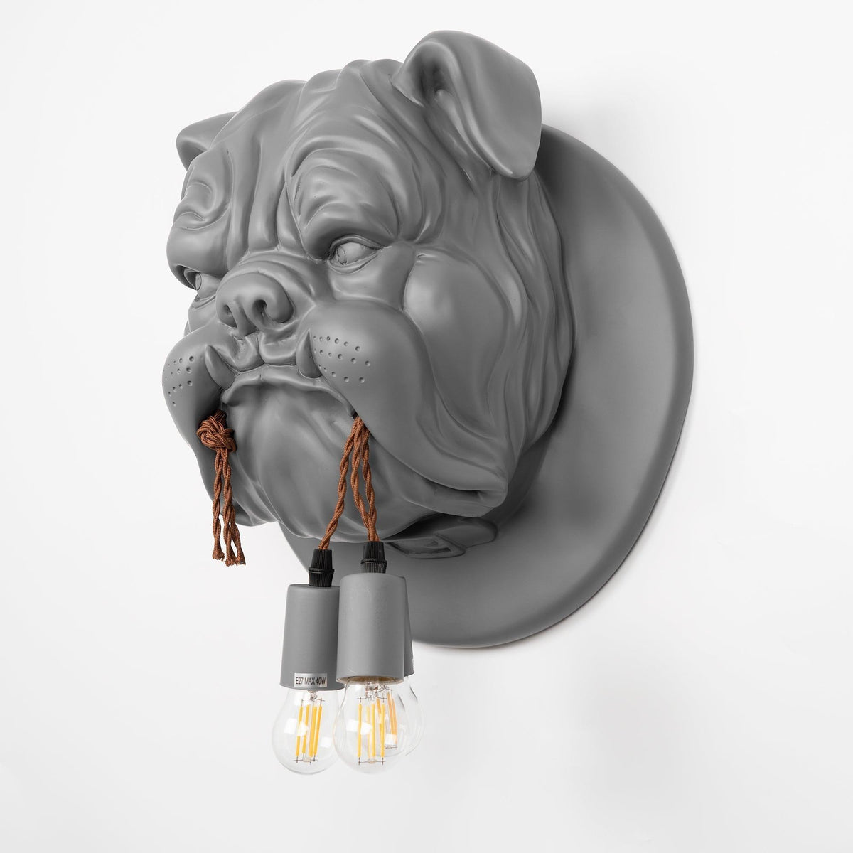 Umeri wandlamp Bulldog Sculpture Whimsical