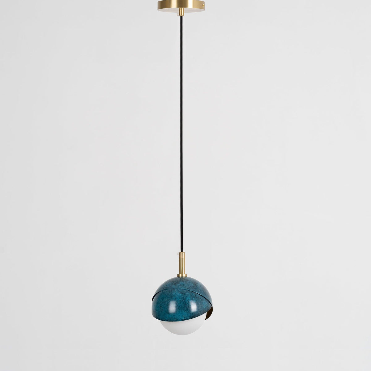 Jynara Hanglamp Messing genest opaal Bolvormig modern