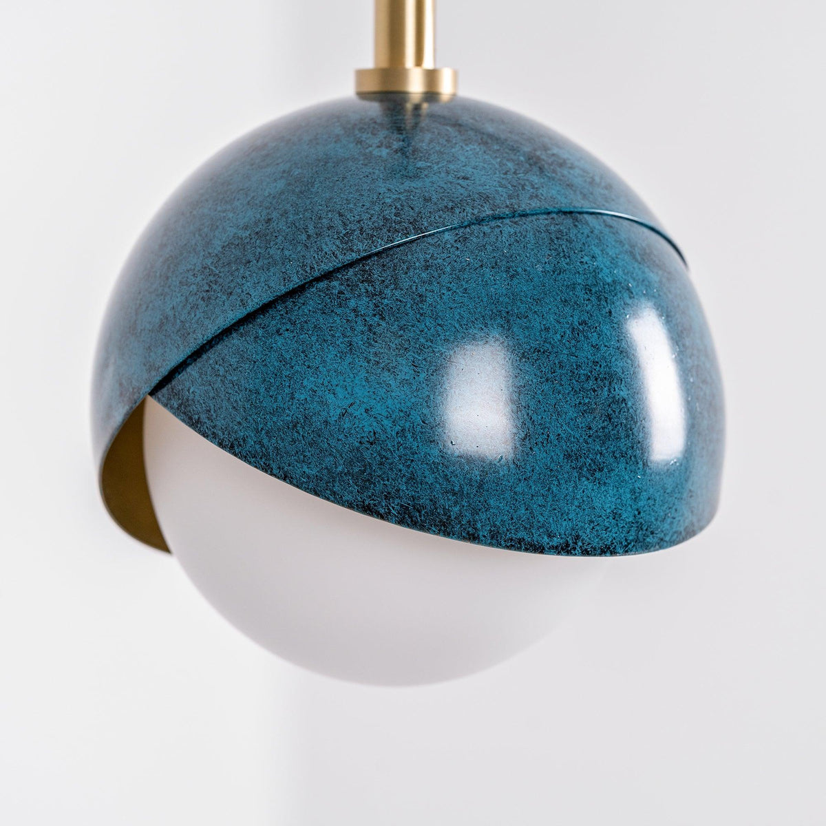 Jynara Hanglamp Messing genest opaal Bolvormig modern