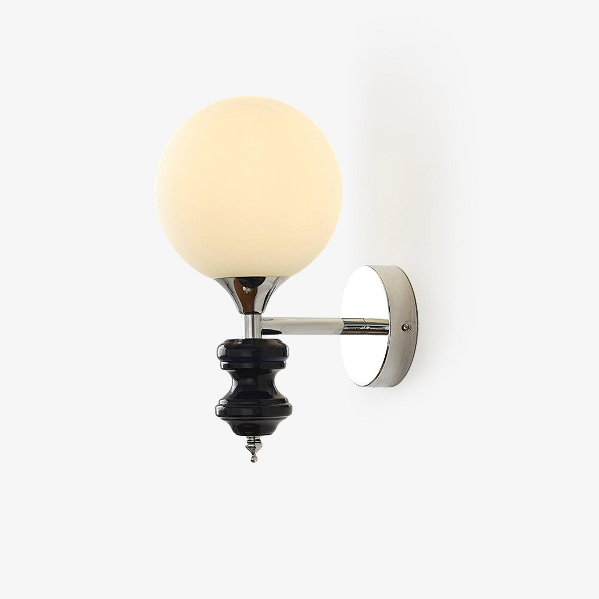Sune Vintage wandlamp van glas in chroom en blauw