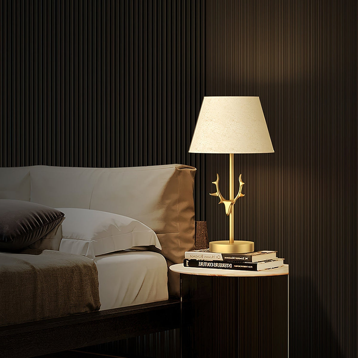 Antler elegantie messing tafellamp