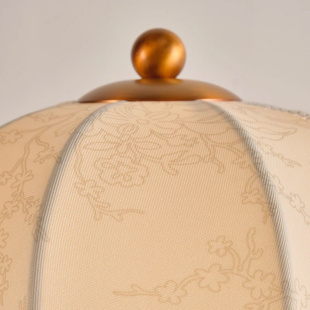 Ivelen Wabi-Sabi houten tafellamp in walnootkleur en beige