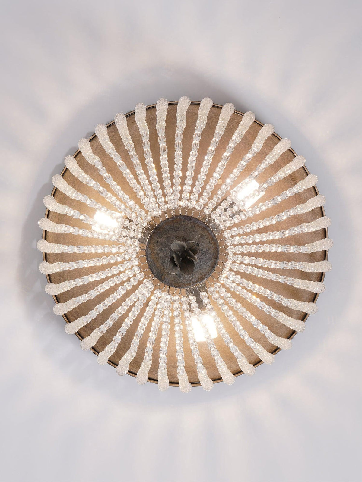 Farlan plafondlamp met kristallen kralen en luxe afwerking