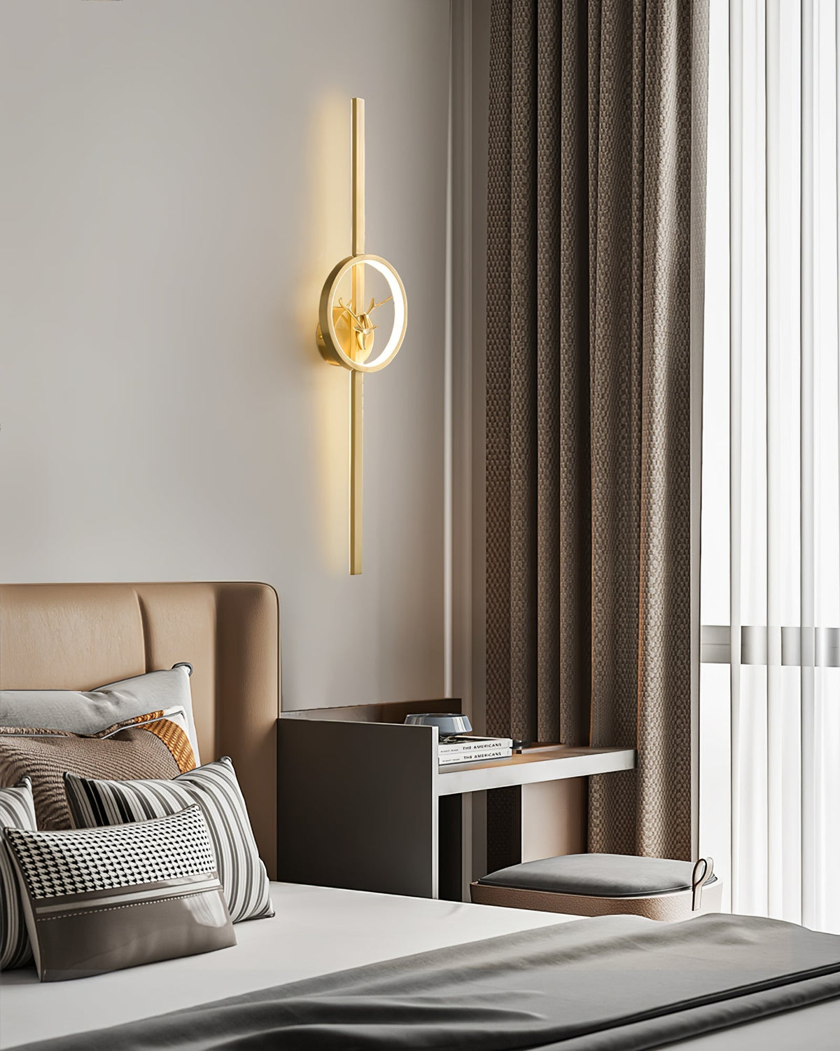 Vavinisra klassieke Herten messing wandlamp