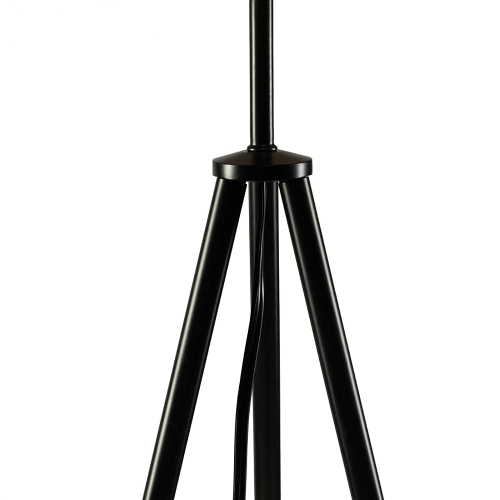 Ritta Design Ronde LED Vloerlamp Zwart Metaal Rotan Slaapkamer