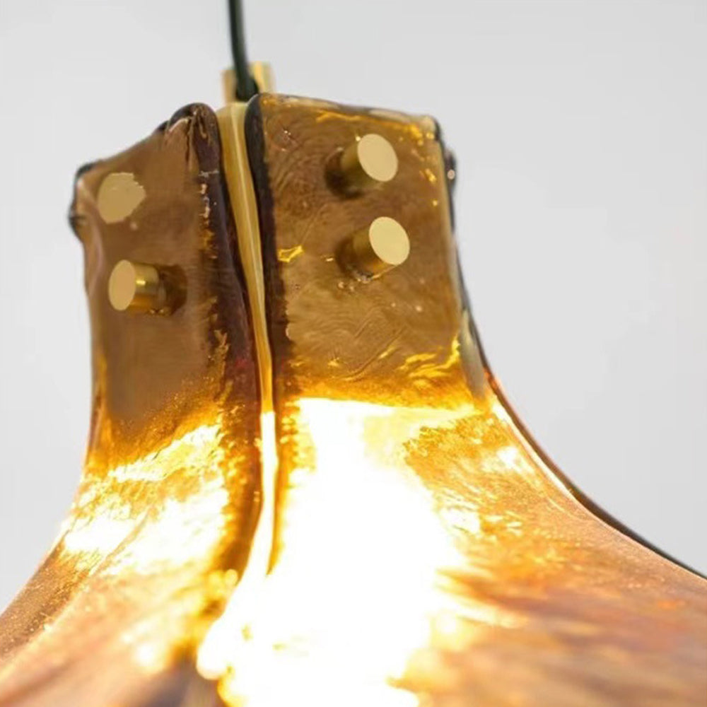 Carins Retro Vierbladige Bloem LED Hanglamp Glas Eettafel