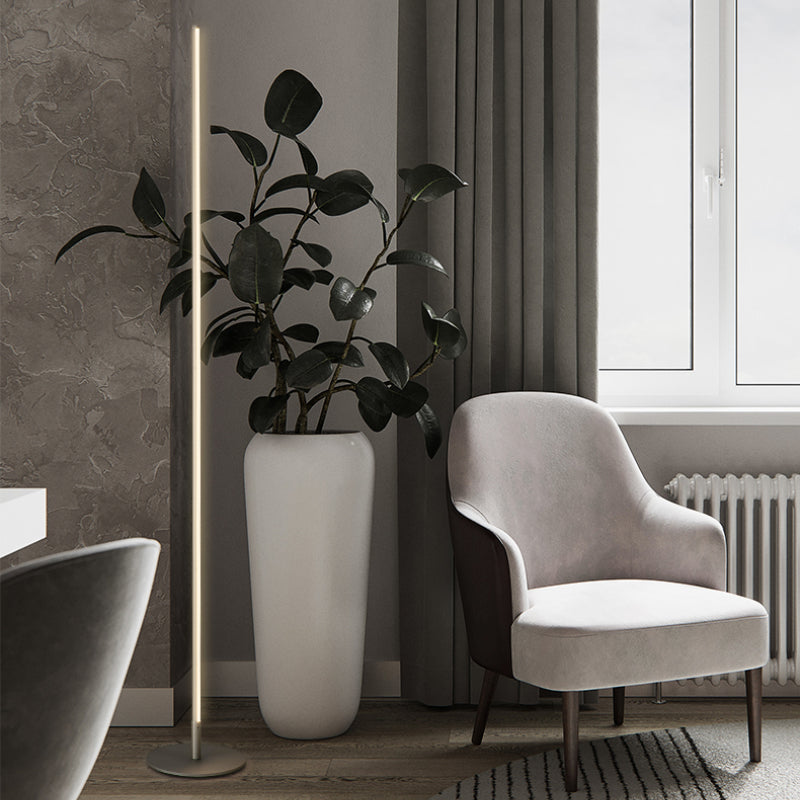 Edge Modern Industriele LED Vloerlamp Zilver/Goud/Zwart Woon/Slaapkamer Metaal&Silicagel