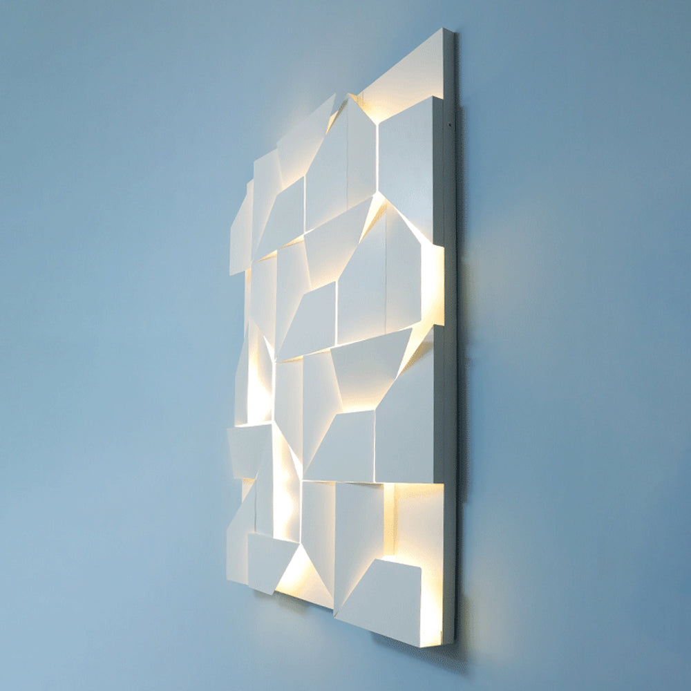 Eveline Design Rechthoekig LED Wandlamp Metaal Wit Slaap/Woon/Eetkamer
