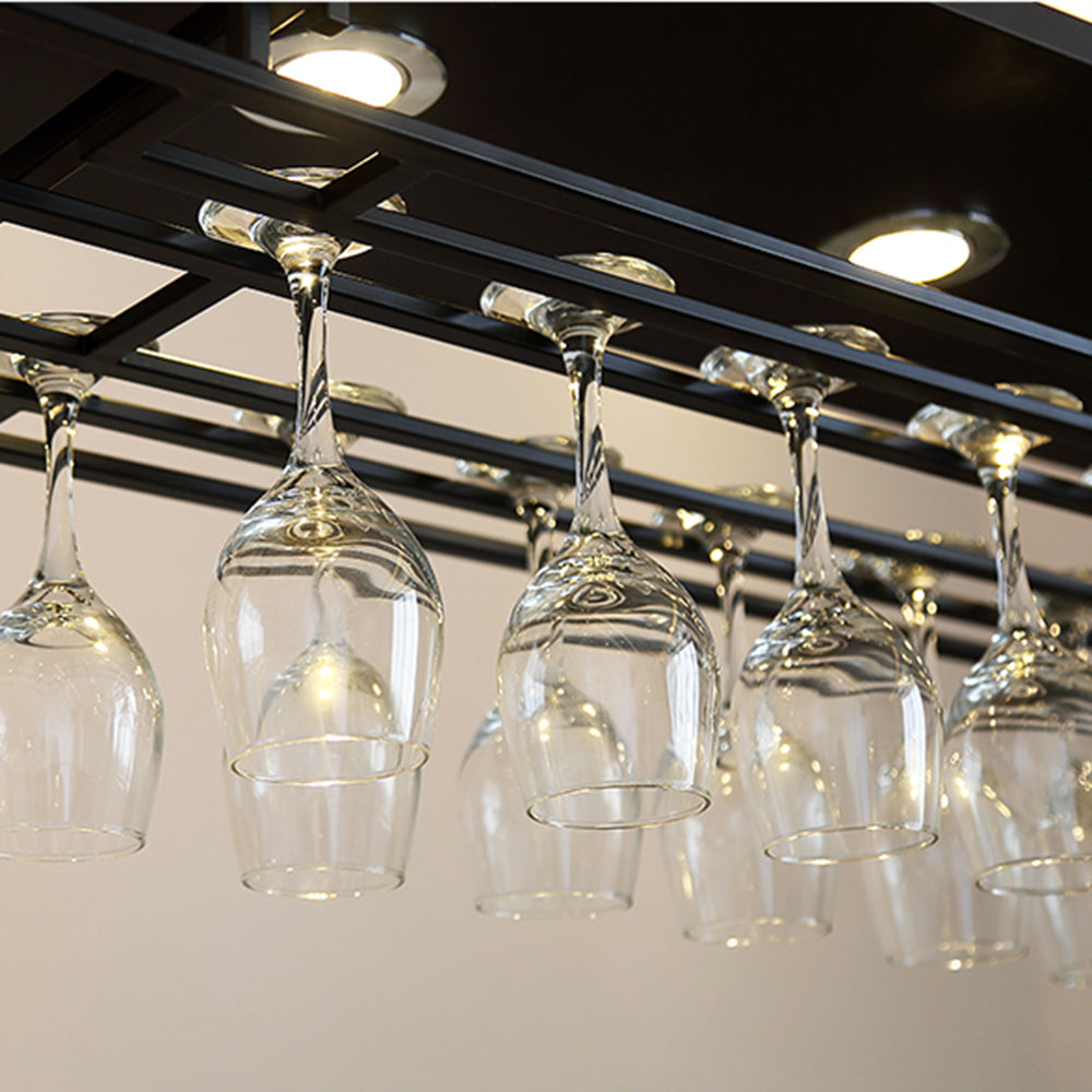 Alessio Industriele LED Hanglamp Zwart Eettafel Metaal/Glas