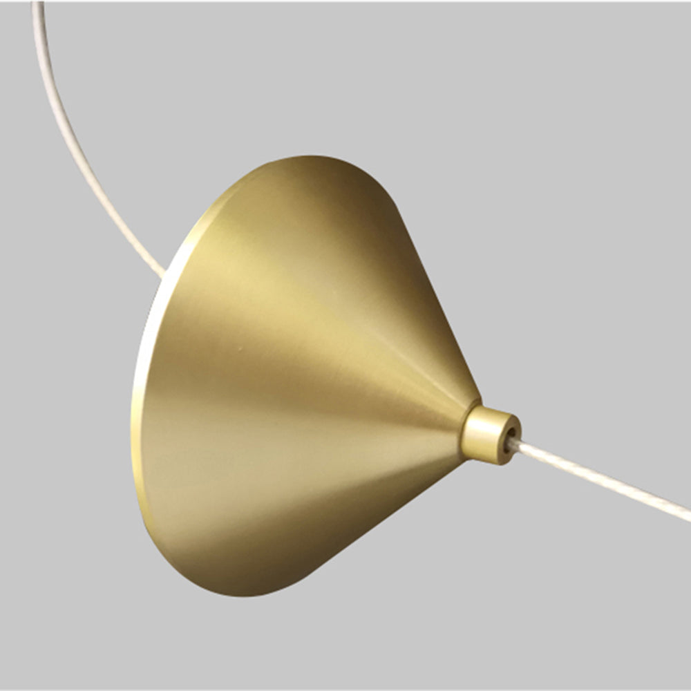 Edge Moderne Minimalistische Lineaire Metalen Vloerlamp Goud